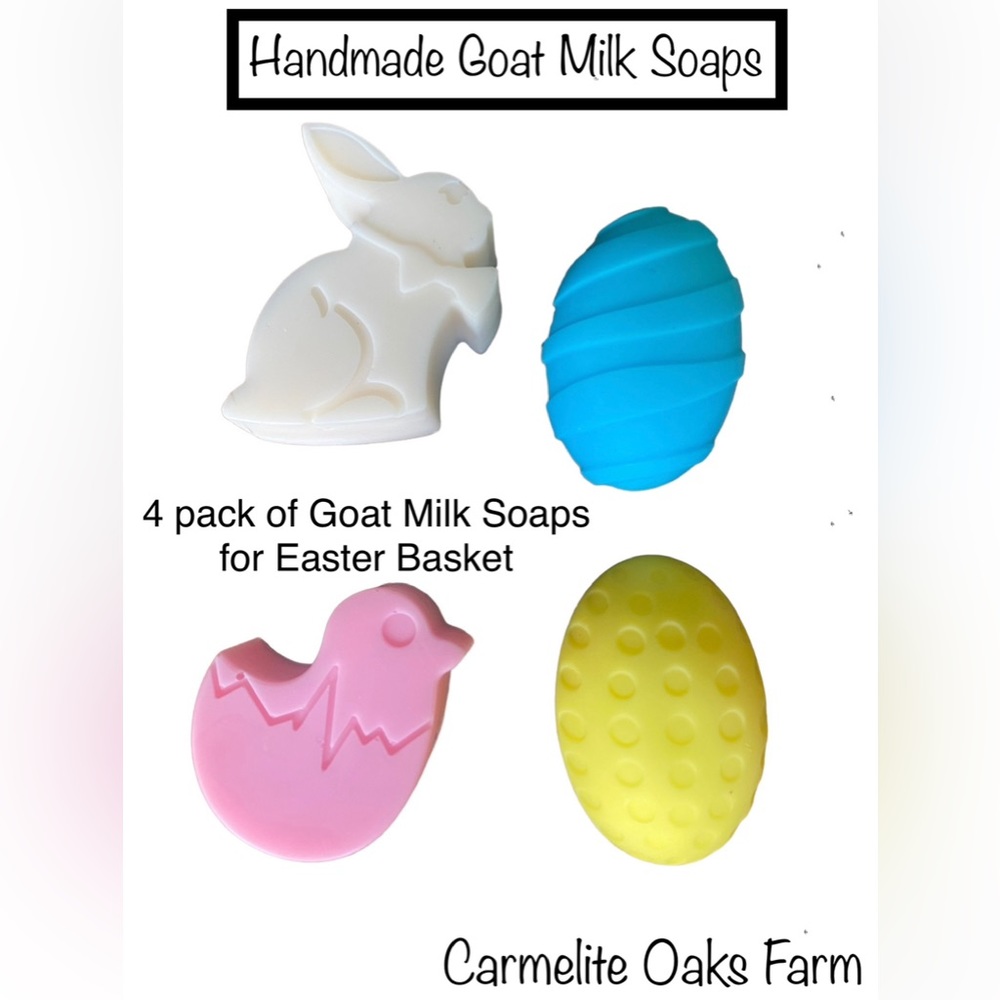 Easter Bunny Chick Easter Egg Goat Milk Soaps by Carmelite Oaks Farm for…